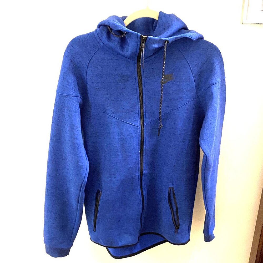 Nike Men's Hoodie Zip Up, Blue, Size Small